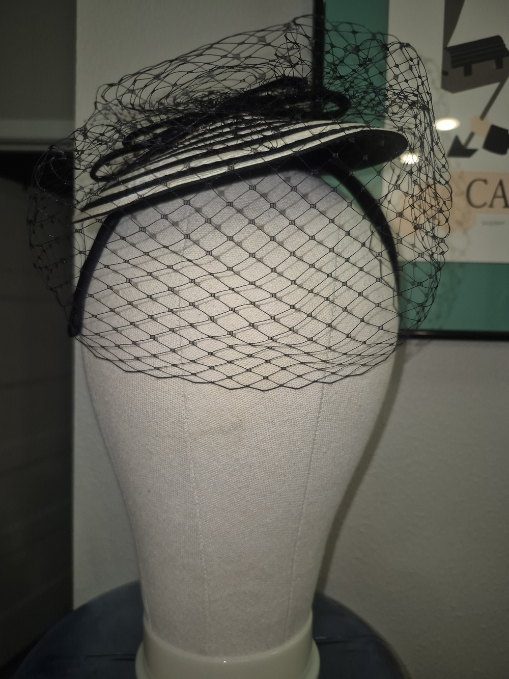 Black Veiled Cocktail Fascinator Headband